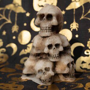 Halloween Skull Decorative Candle | Holiday Home Decor | Festive Fun Accent